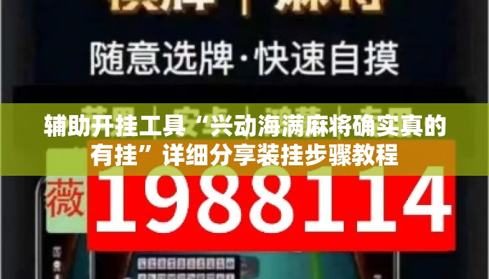 辅助开挂工具“兴动海满麻将确实真的有挂”详细分享装挂步骤教程
