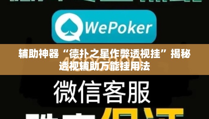 辅助神器“德扑之星作弊透视挂	”揭秘透视辅助万能挂用法