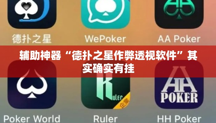 辅助神器“德扑之星作弊透视软件”其实确实有挂
