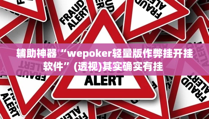 辅助神器“wepoker轻量版作弊挂开挂软件	”(透视)其实确实有挂 