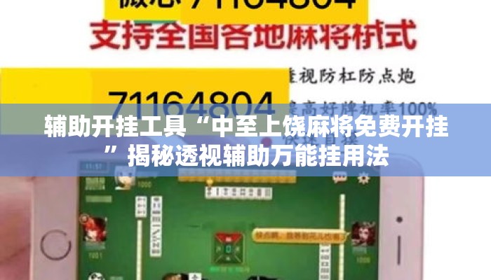 辅助开挂工具“中至上饶麻将免费开挂”揭秘透视辅助万能挂用法