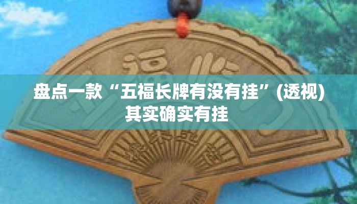 盘点一款“五福长牌有没有挂”(透视)其实确实有挂 