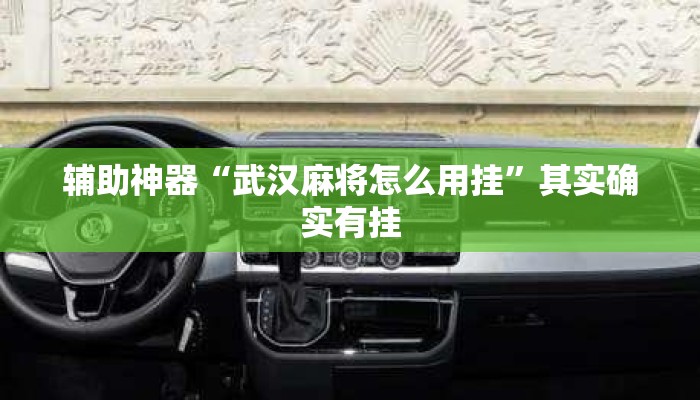 辅助神器“武汉麻将怎么用挂”其实确实有挂
