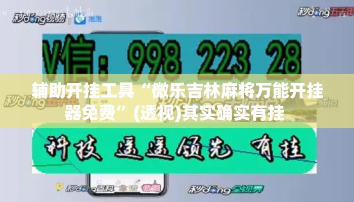 辅助开挂工具“微乐吉林麻将万能开挂器免费”(透视)其实确实有挂 