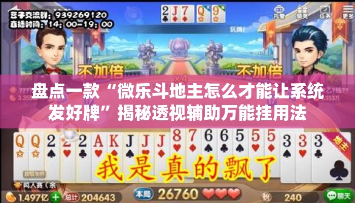 盘点一款“微乐斗地主怎么才能让系统发好牌”揭秘透视辅助万能挂用法