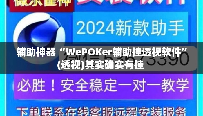 辅助神器“WePOKer辅助挂透视软件”(透视)其实确实有挂 
