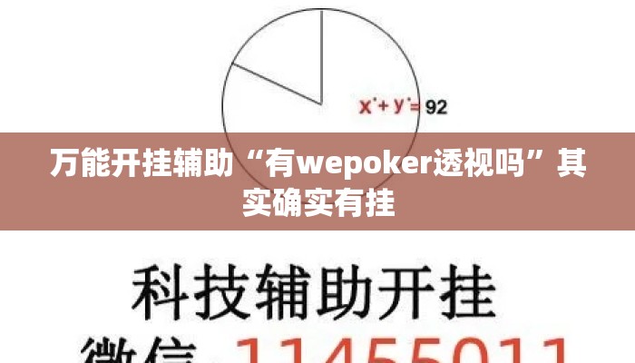 万能开挂辅助“有wepoker透视吗”其实确实有挂