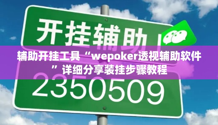 辅助开挂工具“wepoker透视辅助软件	”详细分享装挂步骤教程