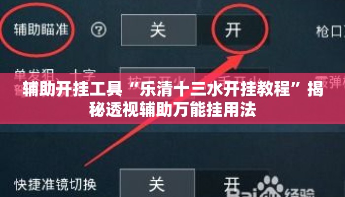 辅助开挂工具“乐清十三水开挂教程”揭秘透视辅助万能挂用法