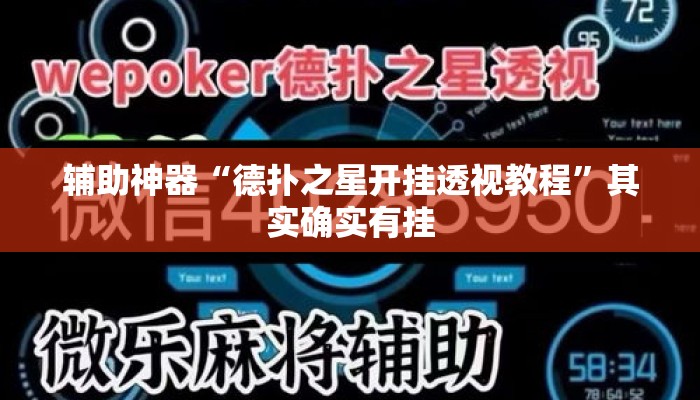 辅助神器“德扑之星开挂透视教程”其实确实有挂