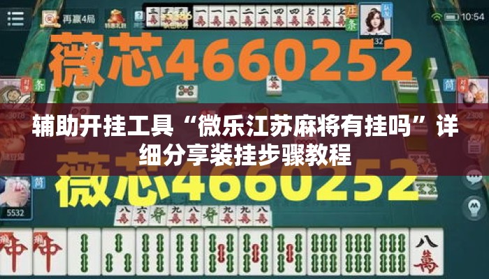 辅助开挂工具“微乐江苏麻将有挂吗”详细分享装挂步骤教程
