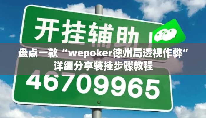 盘点一款“wepoker德州局透视作弊”详细分享装挂步骤教程