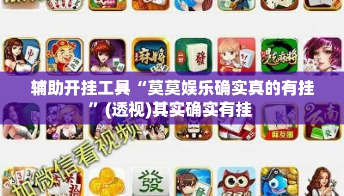 辅助开挂工具“莫莫娱乐确实真的有挂”(透视)其实确实有挂 