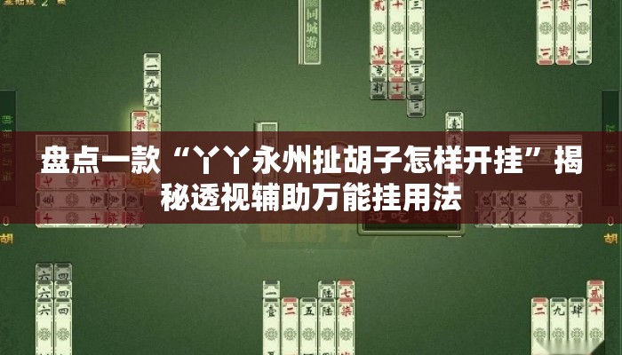 盘点一款“丫丫永州扯胡子怎样开挂	”揭秘透视辅助万能挂用法