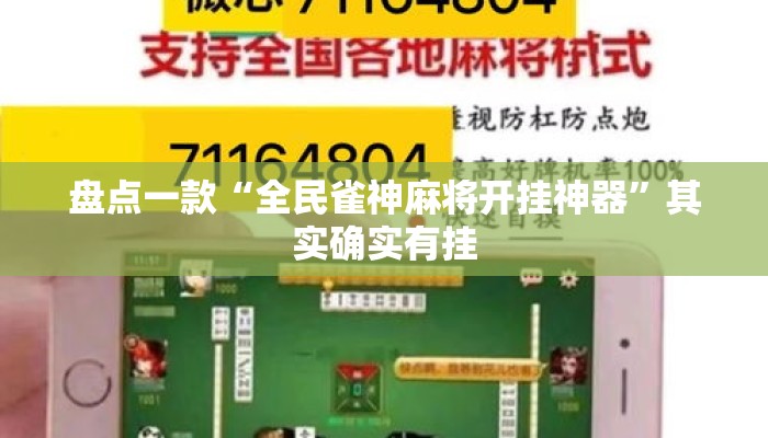 盘点一款“全民雀神麻将开挂神器	”其实确实有挂