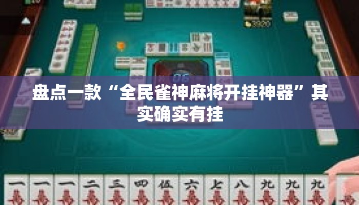盘点一款“全民雀神麻将开挂神器”其实确实有挂