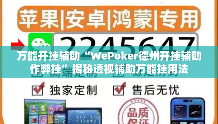 万能开挂辅助“WePoker德州开挂辅助作弊挂”揭秘透视辅助万能挂用法