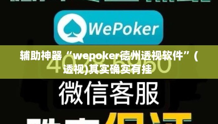 辅助神器“wepoker德州透视软件”(透视)其实确实有挂 