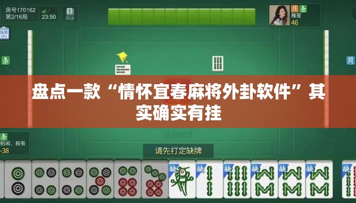盘点一款“情怀宜春麻将外卦软件	”其实确实有挂
