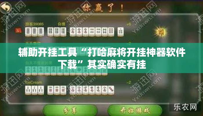 辅助开挂工具“打哈麻将开挂神器软件下载”其实确实有挂