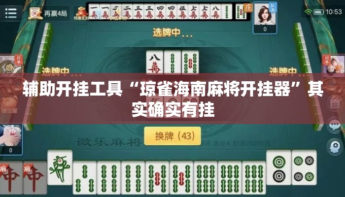 辅助开挂工具“琼雀海南麻将开挂器	”其实确实有挂