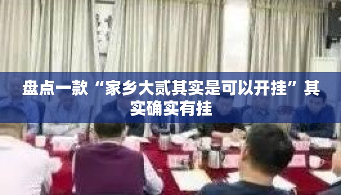 盘点一款“家乡大贰其实是可以开挂	”其实确实有挂