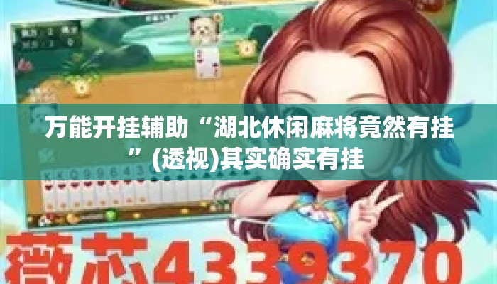 万能开挂辅助“湖北休闲麻将竟然有挂”(透视)其实确实有挂 