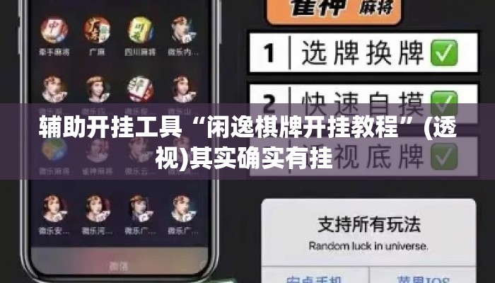 辅助开挂工具“闲逸棋牌开挂教程”(透视)其实确实有挂 
