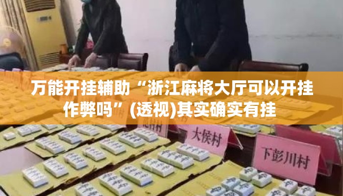 万能开挂辅助“浙江麻将大厅可以开挂作弊吗”(透视)其实确实有挂 