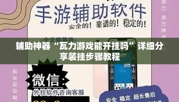 辅助神器“瓦力游戏能开挂吗”详细分享装挂步骤教程