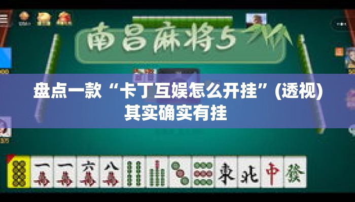 盘点一款“卡丁互娱怎么开挂”(透视)其实确实有挂 