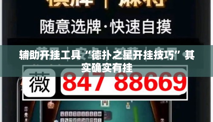 辅助开挂工具“德扑之星开挂技巧”其实确实有挂