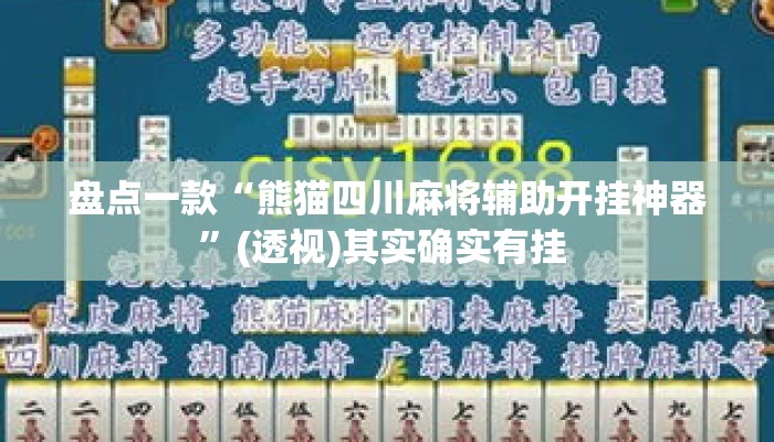盘点一款“熊猫四川麻将辅助开挂神器”(透视)其实确实有挂 