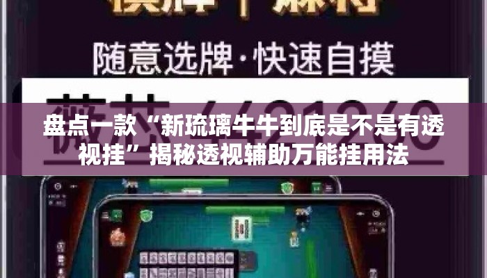盘点一款“新琉璃牛牛到底是不是有透视挂”揭秘透视辅助万能挂用法