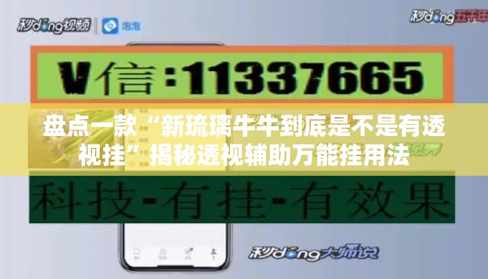 盘点一款“新琉璃牛牛到底是不是有透视挂”揭秘透视辅助万能挂用法