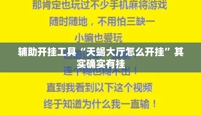 辅助开挂工具“天蝎大厅怎么开挂”其实确实有挂