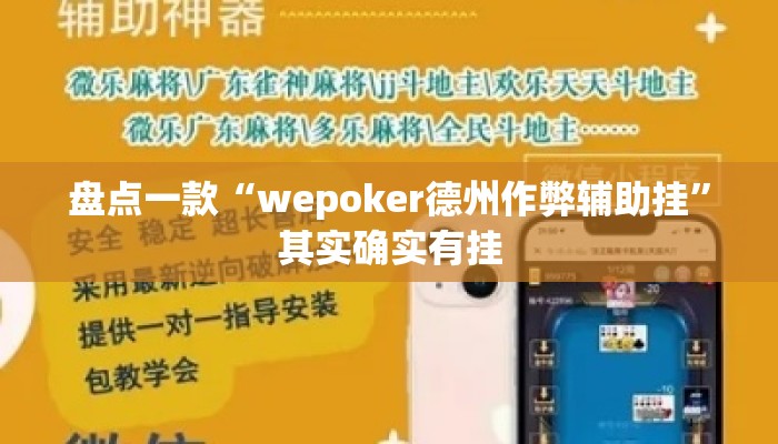 盘点一款“wepoker德州作弊辅助挂”其实确实有挂
