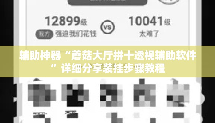 辅助神器“蘑菇大厅拼十透视辅助软件”详细分享装挂步骤教程