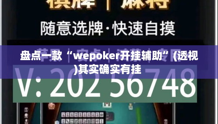 盘点一款“wepoker开挂辅助	”(透视)其实确实有挂 