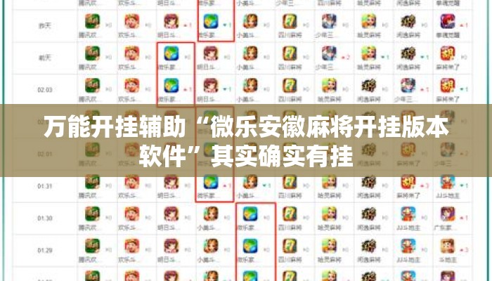 万能开挂辅助“微乐安徽麻将开挂版本软件	”其实确实有挂