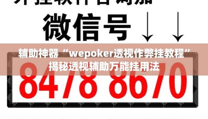 辅助神器“wepoker透视作弊挂教程	”揭秘透视辅助万能挂用法