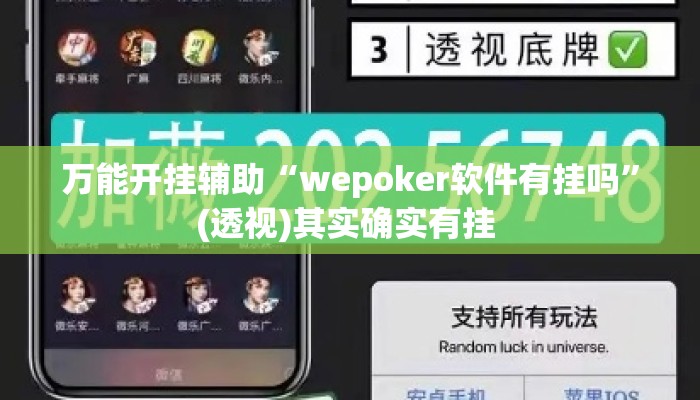 万能开挂辅助“wepoker软件有挂吗”(透视)其实确实有挂 