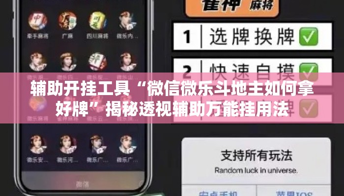 辅助开挂工具“微信微乐斗地主如何拿好牌”揭秘透视辅助万能挂用法