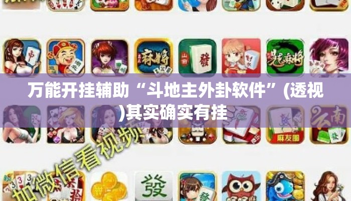 万能开挂辅助“斗地主外卦软件”(透视)其实确实有挂 