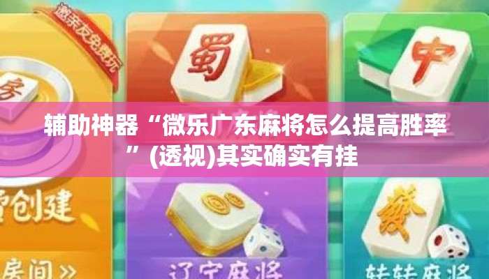 辅助神器“微乐广东麻将怎么提高胜率	”(透视)其实确实有挂 