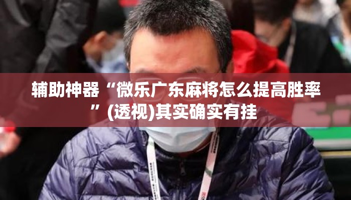 辅助神器“微乐广东麻将怎么提高胜率”(透视)其实确实有挂 