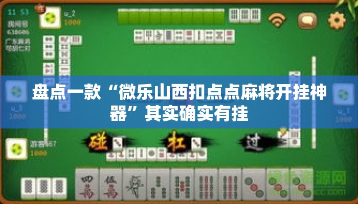 盘点一款“微乐山西扣点点麻将开挂神器	”其实确实有挂
