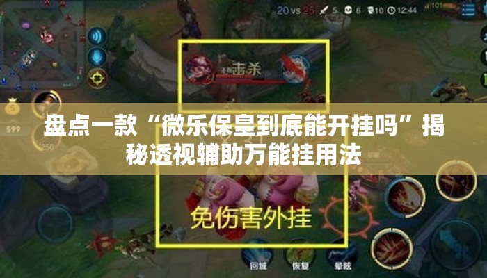盘点一款“微乐保皇到底能开挂吗”揭秘透视辅助万能挂用法