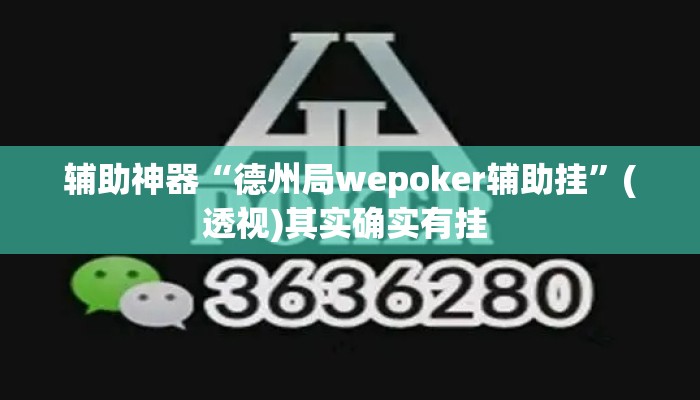 辅助神器“德州局wepoker辅助挂”(透视)其实确实有挂 