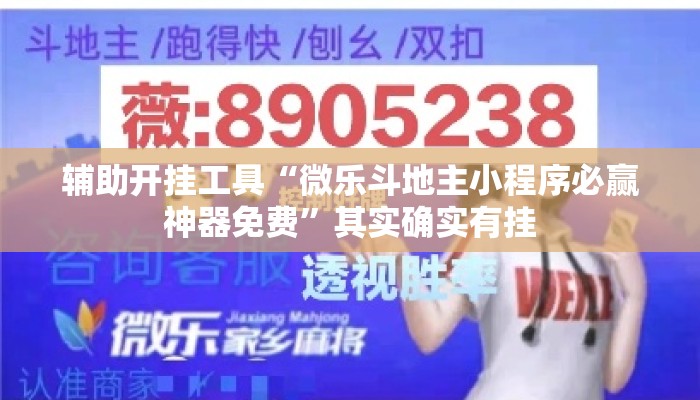 辅助开挂工具“微乐斗地主小程序必赢神器免费”其实确实有挂